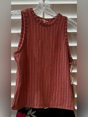 Nordstrom Parker Dusty Rose Textured Sleeveless Knit Top NWT